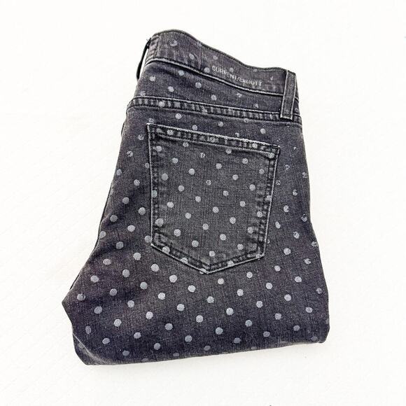 Current Elliott The Stiletto Black Polka Revival Skinny Denim Jeans Size 27 - Picture 1 of 8